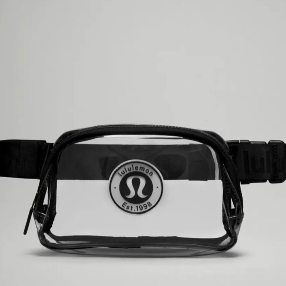 lululemon athletica Clear Crossbody Bag with Black Trim